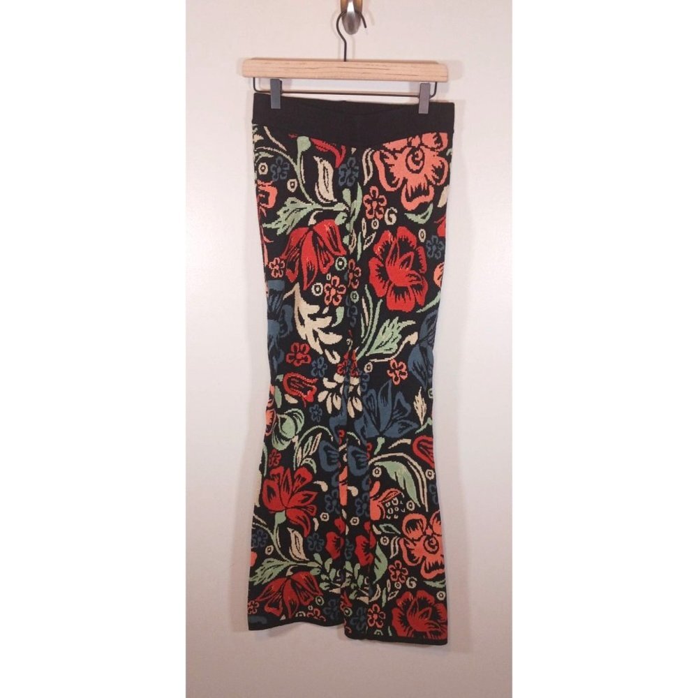 Bohme Floral Boho Pull-On Knit Pants Size M